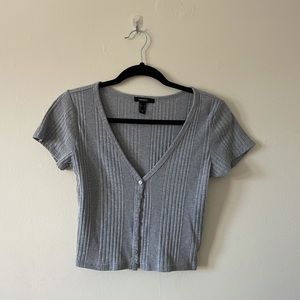 NWOT Gray Crop Top